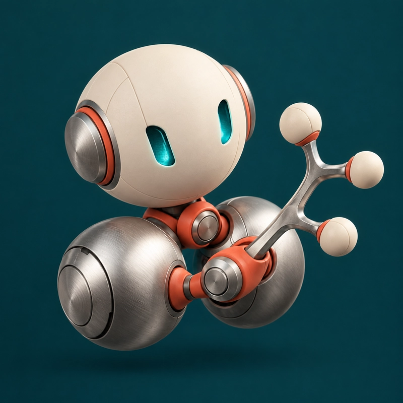 AGENTRA three-orb task-routing robot